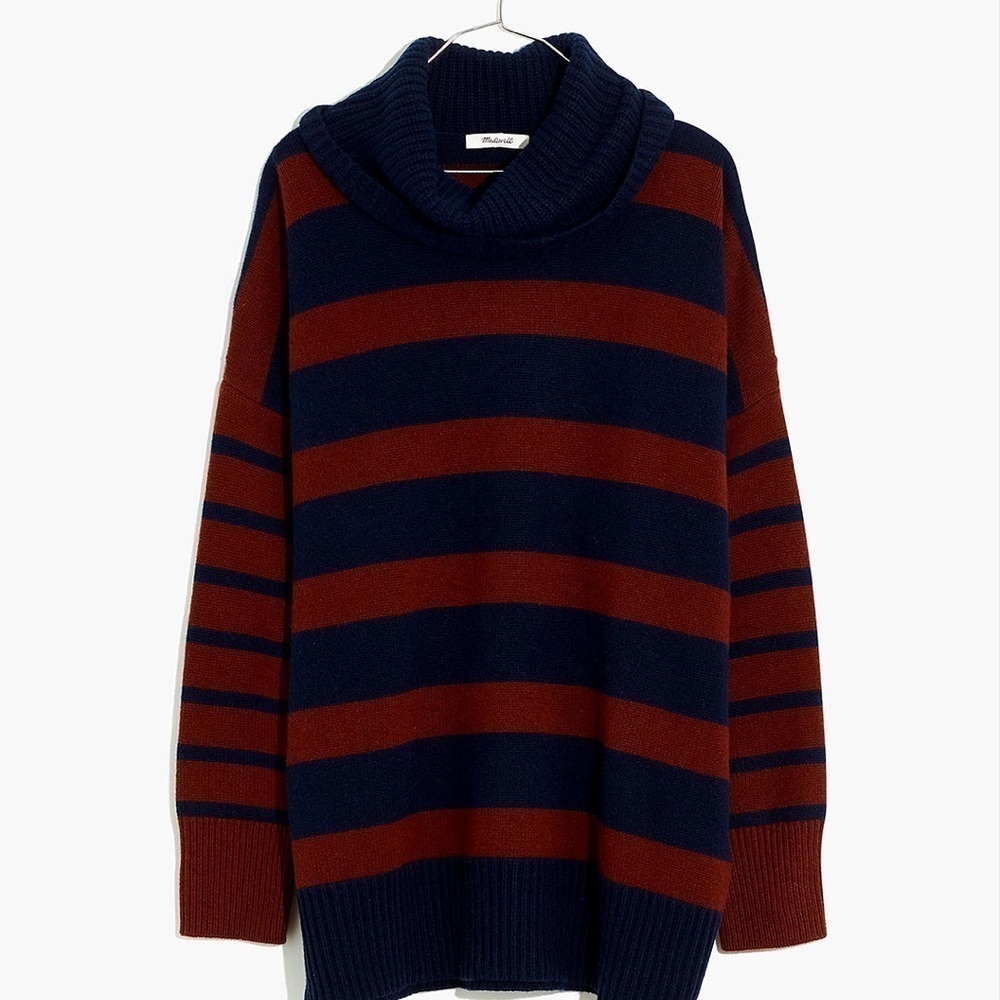 NWT MADEWELL Engelhart Turtleneck Sweater in Stripe